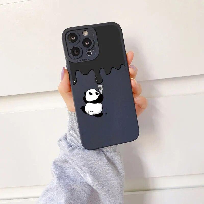 Animace Krásný telefon pro Iphone XR Max 11 Plus 6 13 Mini 7 14 X 8 12 XS Pro 6s Straight Silicon Soft TPU silikonový kryt
