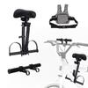 Kids Bike Seat and Handlebar Accessory Combo Pack Front Mounted Bicycle Seats For Most Adult Mountain Bikes Children Aged 3-6ys