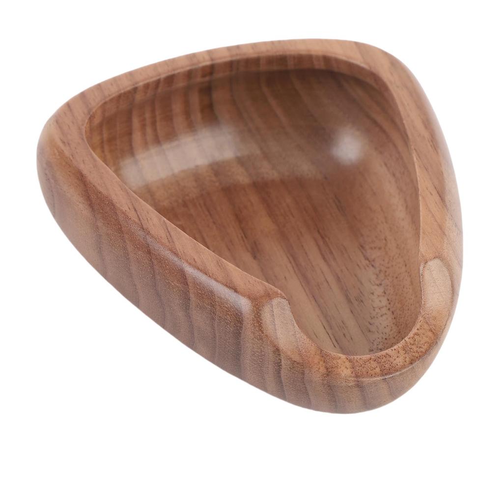 Coffee Bean Weighing Bowl Walnut Wood Anti Slip Bottom Coffee Dosing Tray for Home Cafe