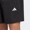 Adidas Logo Print Elastic Waist Athletic Shorts Men Bottoms Black IC6976