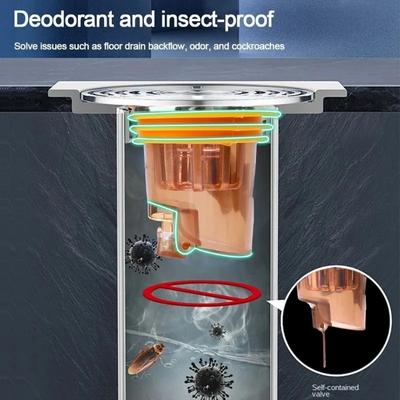 Gravitační indukční podlahový odtok-záchod Deodorant proti zápachu Bez zápachu Koupelna WC Kanalizace Sprchový odtok pro vanu Kuchyň