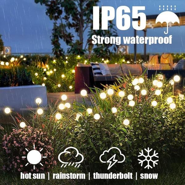 Upgrade 1/2/4 Stück Solar Glühwürmchen Lichter Außen Wasserdicht LED Garten Rasen Lampe Solar Schwingend Sonnenlichtbetrieben Landschaft Hof Terrasse Dekoration