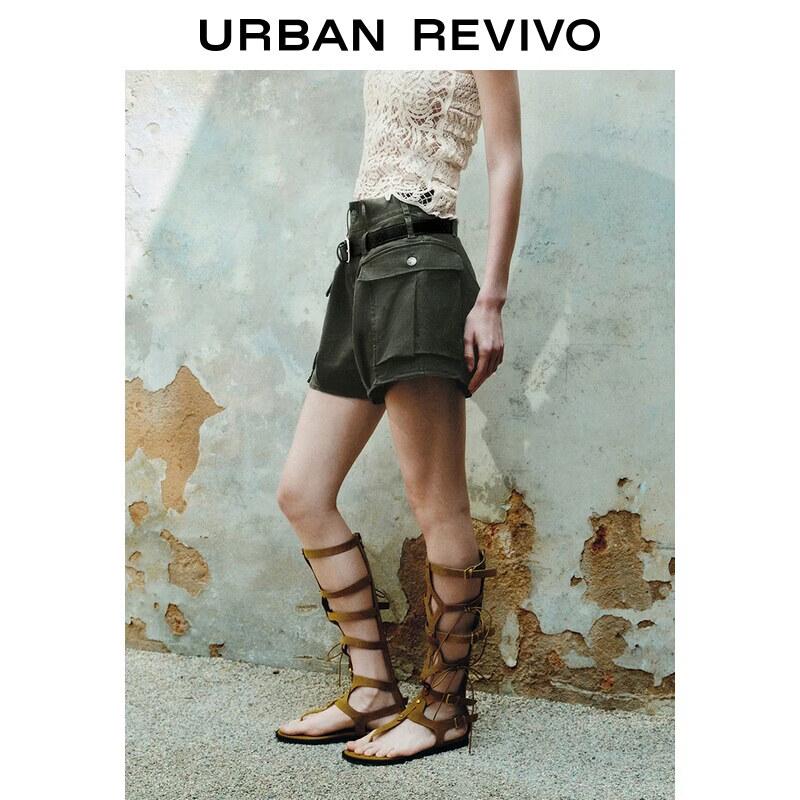 Women's Casual Workwear Shorts with Belt