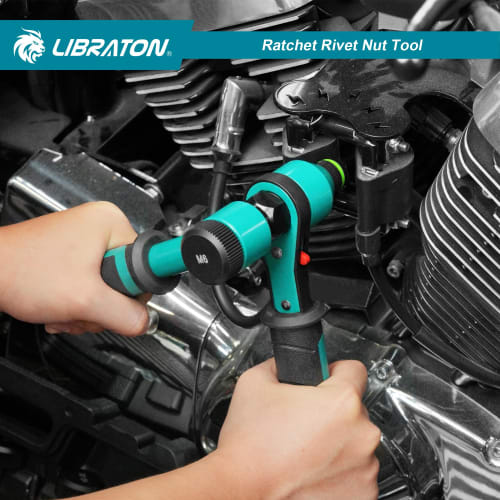 LIBRATON Ratchet Nut Set, Includes 50 M5, M6, M8, M10, and M12 Rivet Nuts, with Storage Case