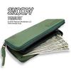 PEANUTS SNOOPY Round Zip Long Wallet, Camel, 73053, Cowhide, Italian Leather, Unisex (Camel)