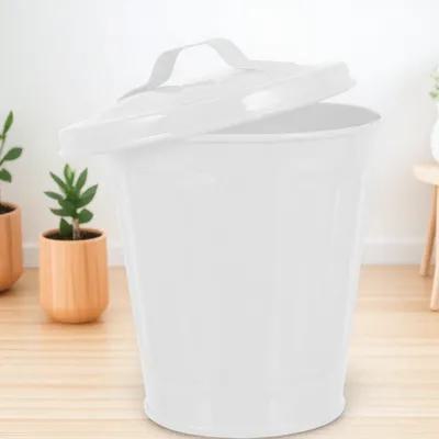 Creative Small Garbage Bin Desktop Trash Can Cute Covered Waste Container for Kitchen Bathroom Office Flower Pot Storage