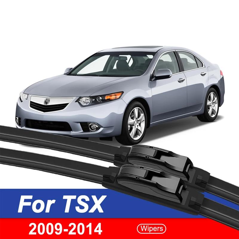 For Acura TSX 2009-2014 Front Windshield Wiper Blades Set Replacement Silent HD Durable Wipers Auto Glass Wipers 24"+22"