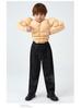 Children's Muscle Bodysuit Cosplay: 8-Pack Abs Halloween Costume with Fake Pectoral Muscles
