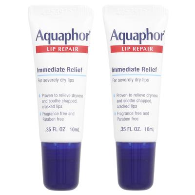Aquaphor, Lippenreparatur, schnelle Linderung, parfümfrei, 2 Tuben, 0,35 fl oz (10 ml) Jeder