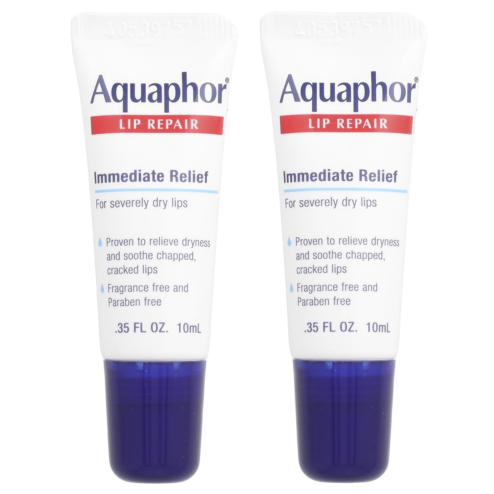 

Aquaphor, Lip Repair, быстрое облегчение, без отдушек, 2 тюбика, 0,35 жидких унций (10 мл) Каждый