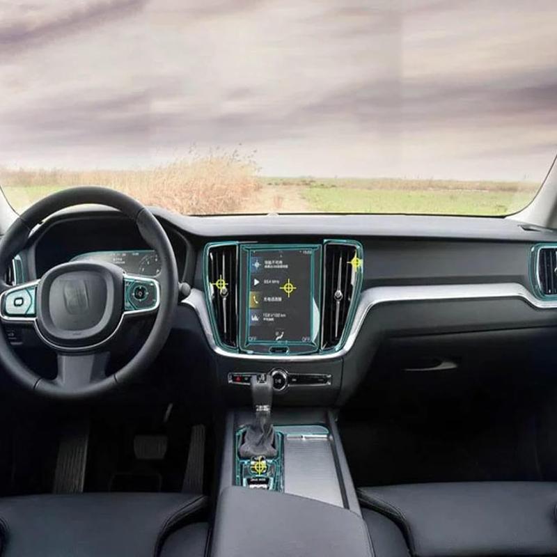 For Volvo S60 - Accessories Interior Thin Film Transparent TPU Protective Film Anti-Scratch Sticker