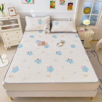 Happy Elephant Cartoon Cool-Feel Latex Mat Set