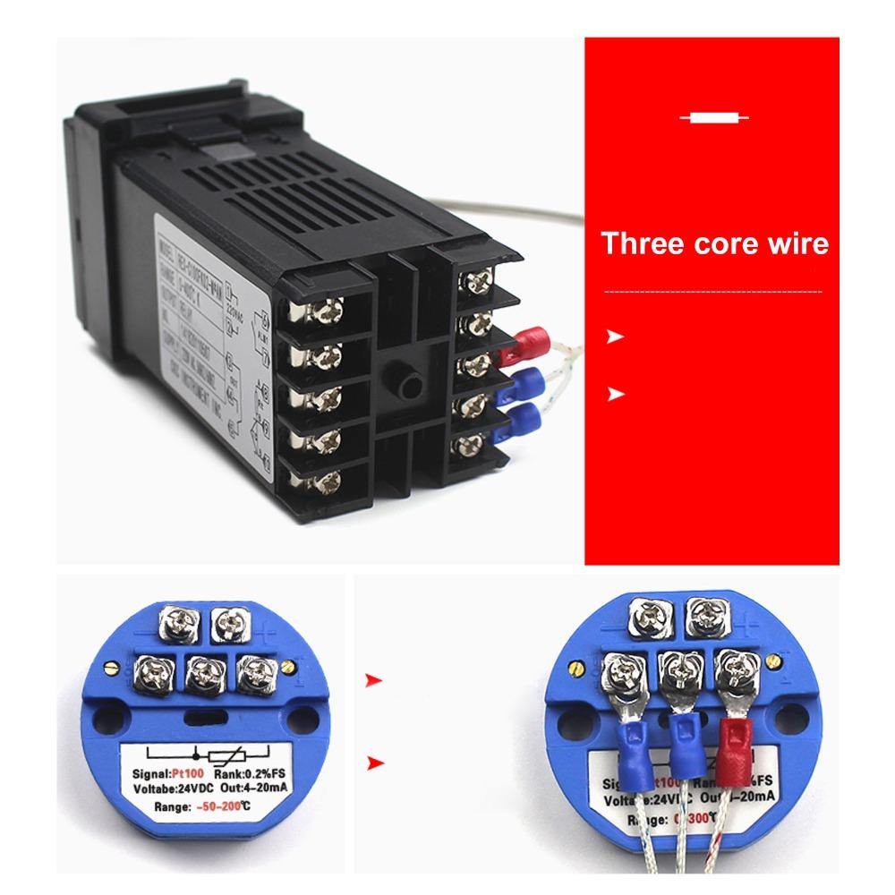 3 Wire Thermistor Probe Stainless Steel K Type Thermocouple Temperature Sensor Probe Measurement