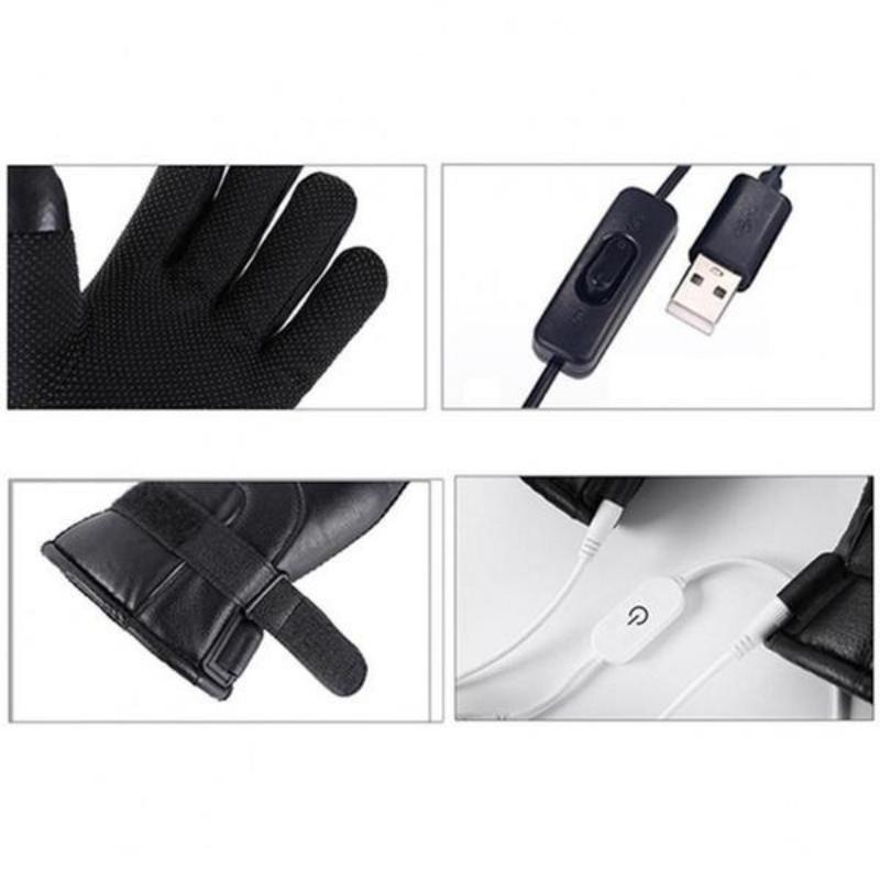 Heating Gloves Electric Heating Gloves Waterproof and Windproof Cycling Warm Gloves High Temperature 3-speed Temperature Control Warm Gloves