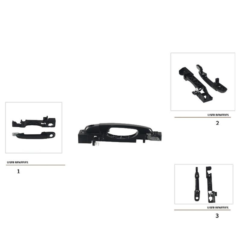 Vehicle Door Handle ABS Replacement Door Handle 82650-1E050 Replacement DIY or Professional Use Suitable for Accent