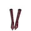 European and American temperament versatile celebrity style patent leather pointed high-heeled boots