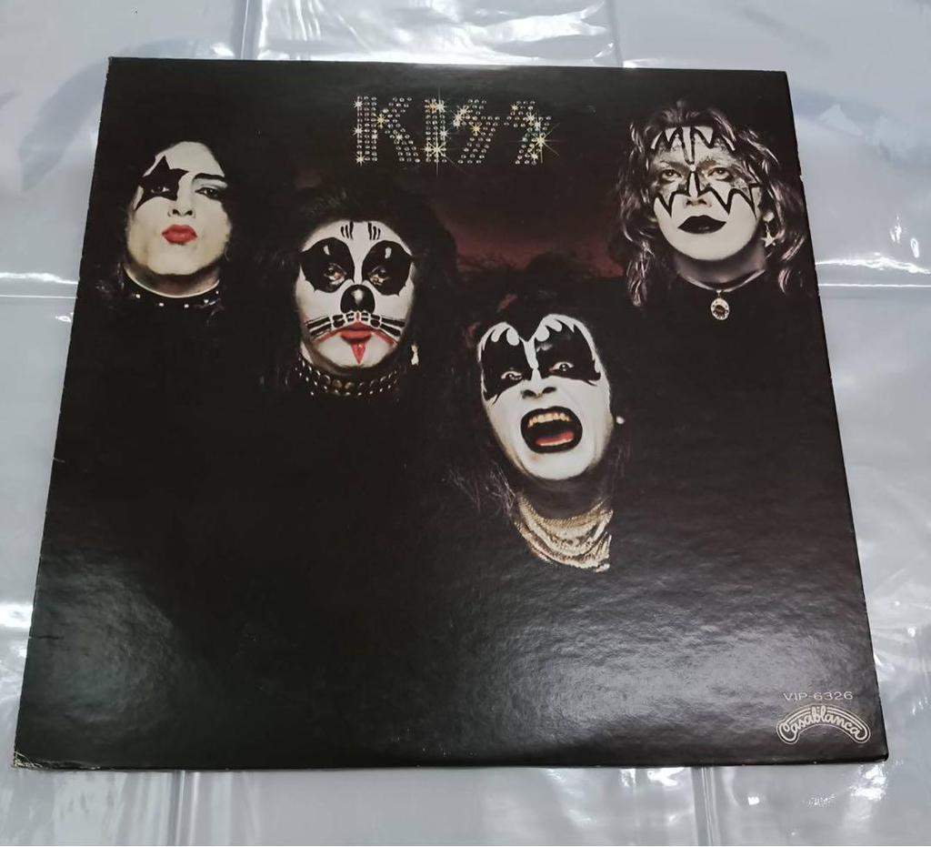 [USED] LP Record KISS Kiss Messenger from Hell Kiss First
