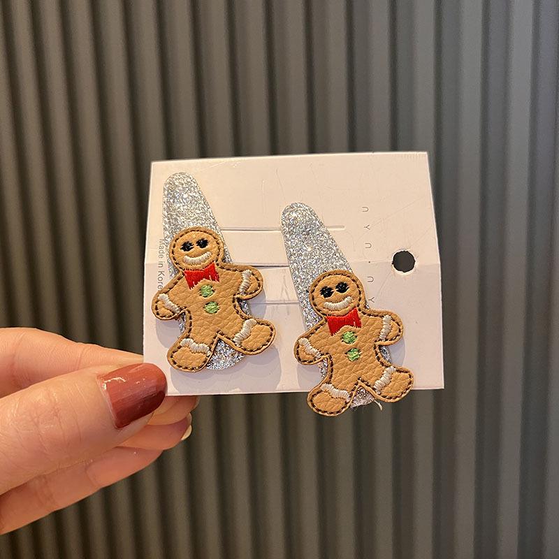 Festive Christmas Tree & Snowman Hair Clip for Kids