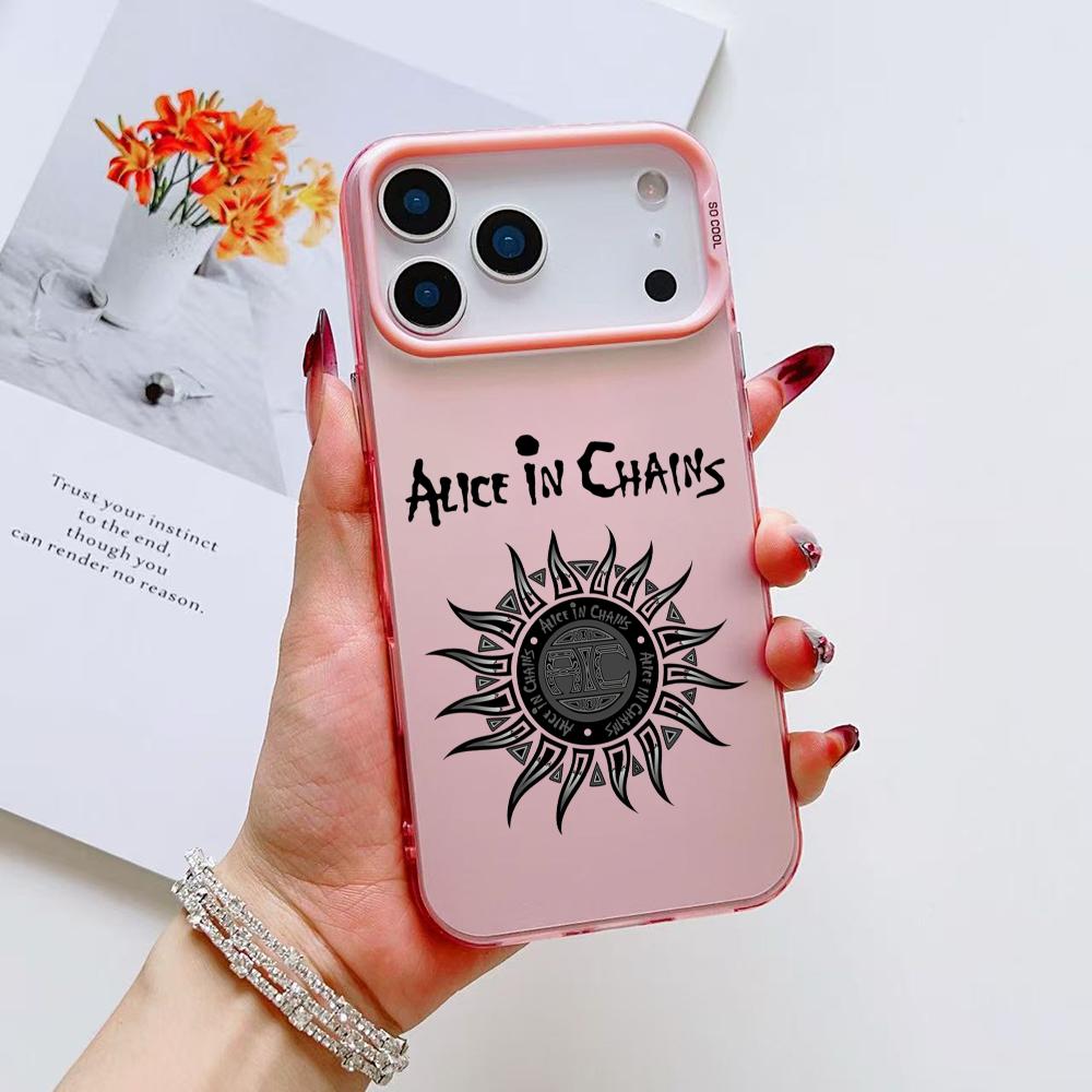 

Alice In Chains Phone Case For iPhone 17 16 15 14 13 12 11 Pro Max Air Matte Laser Aurora Shockproof Funda iPhone 16e