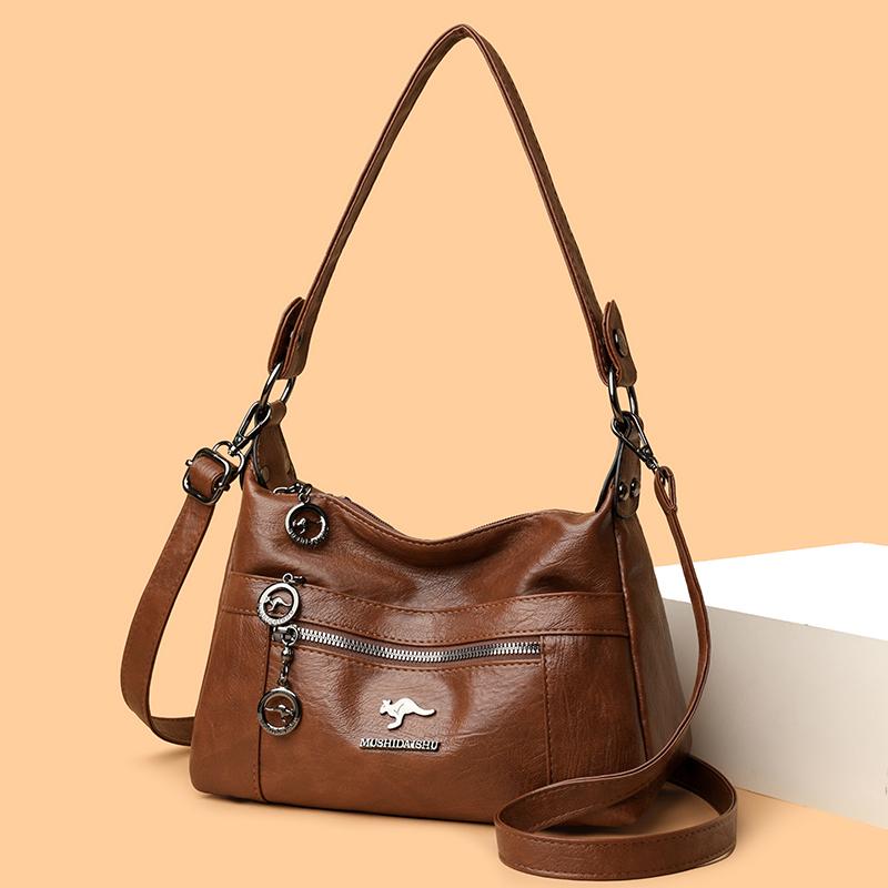 Women's Bag Soft Leather Mother Bag Shoulder Crossbody Bag