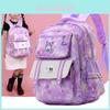 Stylish Cartoon Pattern Large Capacity School Backpack For 3-6 Grade Students