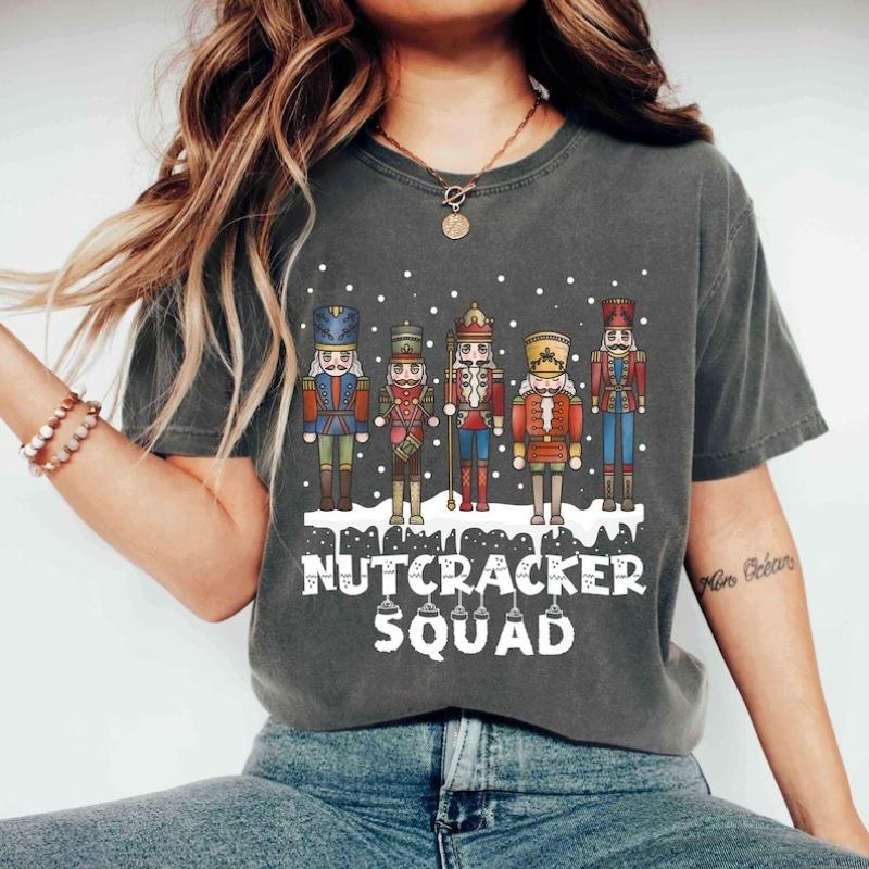 Funny Cute Nutcracker Squad Christmas Funny Graphic Festive Gift Shirt Holiday Design High Qual