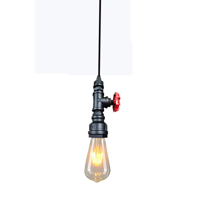 American Industrial Retro Pendant Light - Creative Water Pipe Design for Restaurants and Bars Without Light Source