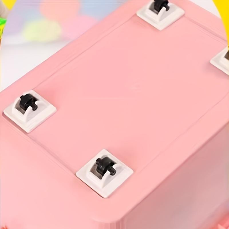 4-Pack Self-Adhesive Plastic Casters Furniture Moving Wheels for Home and Dormitory Storage Boxes Easy To Install On Desk Legs.