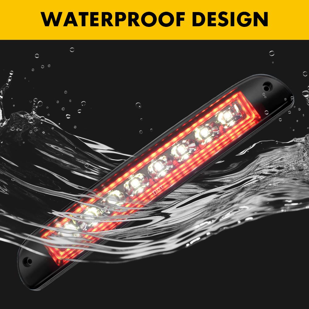 For Ford Ranger 93-11 Ford F-250 F-350 99-16 Super Duty Smoke Cargo 3RD Third Brake Lights LED Rear Cargo High Mount Stop Light