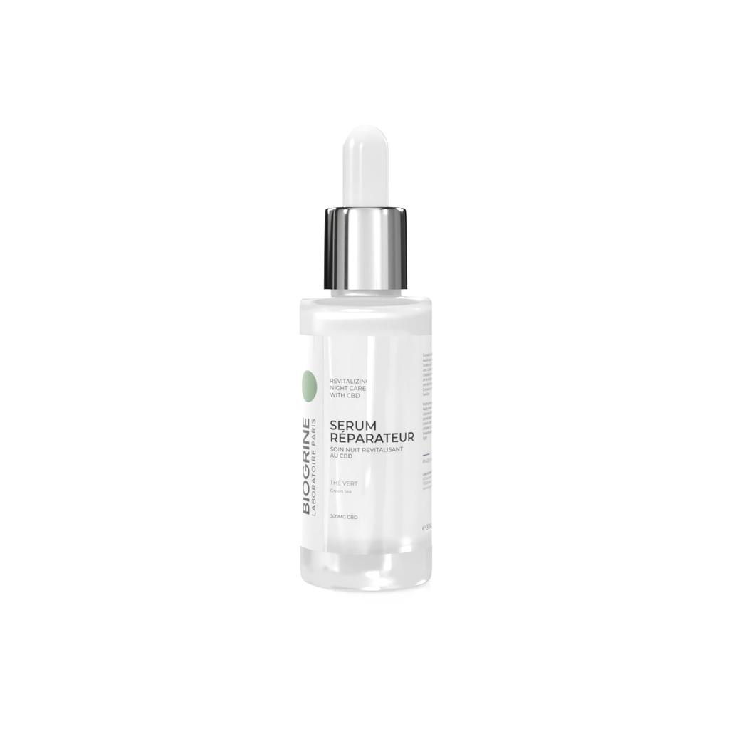 BIOGRINE SERUM NAPRAWCZE Rewitalizująca kuracja na noc z CBD|300mg CBD-30ml|Cera Mieszana|Przeciwstarzeniowa, Restrukturyzująca, Ujędrniająca