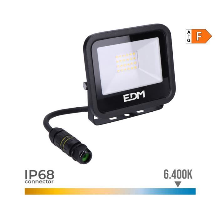 Projecteur LED 20W Noir Étanch