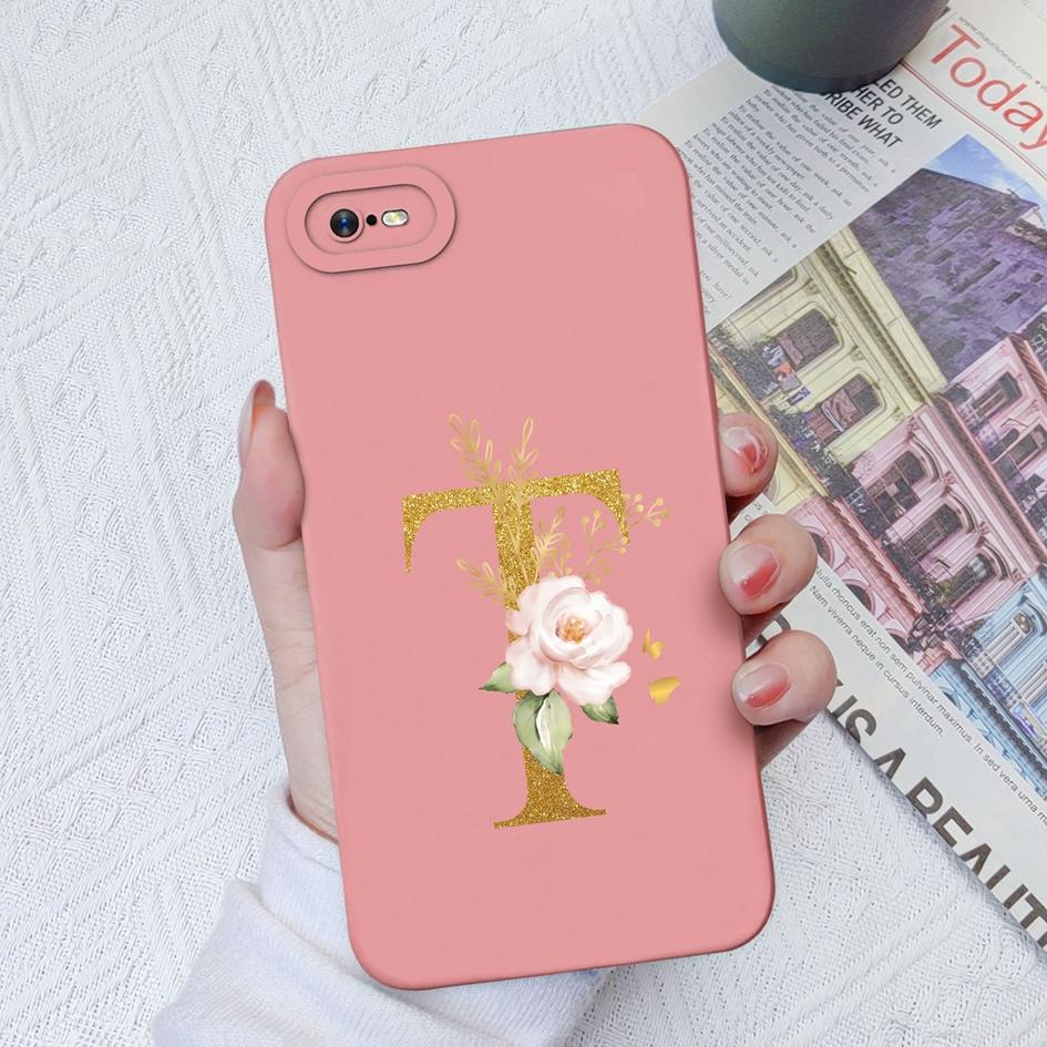 Für OPPO Realme C11 C12 C15 C33 C17 C35 C20 C30 Fall Luxus Schutzhülle Platz Flüssiges Silikon Weiche TPU Blume buchstaben Für Realme Funda Coque Stoßstange