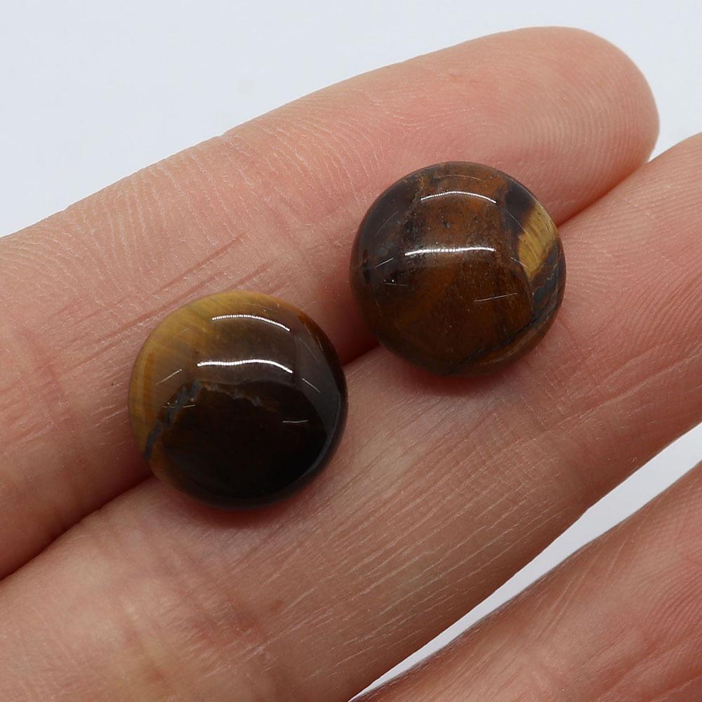 Natural Stone Green Aventurine & Amethyst Stud Earrings with Tiger Eye - Exclusive Jewelry Collection