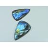 44-48 MM Natural Labradorite Multi Pear Cabochon Loose Gemstone 2 Pcs Lot D-251