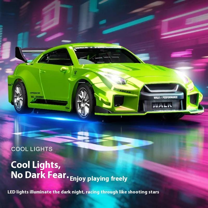 ABBH1 1:43 Scale RC 4WD Drift Alloy Car with Gyro Remote Control Toy for Boys Children's Christmas And Halloween Gifts