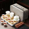 Business Bank Company Corporate Festival High-end Gift Set Suet Jade Porcelain Travel Tea Set