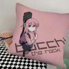 Anime Bocchi The Rock Pillow Case Square Pillow Bedroom Sofa Leisure Comfort Cushion Car Living Room Home Decoration