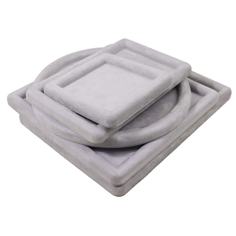 Smyckesdisplaybricka i kashmirläder med mikrofiberfoder