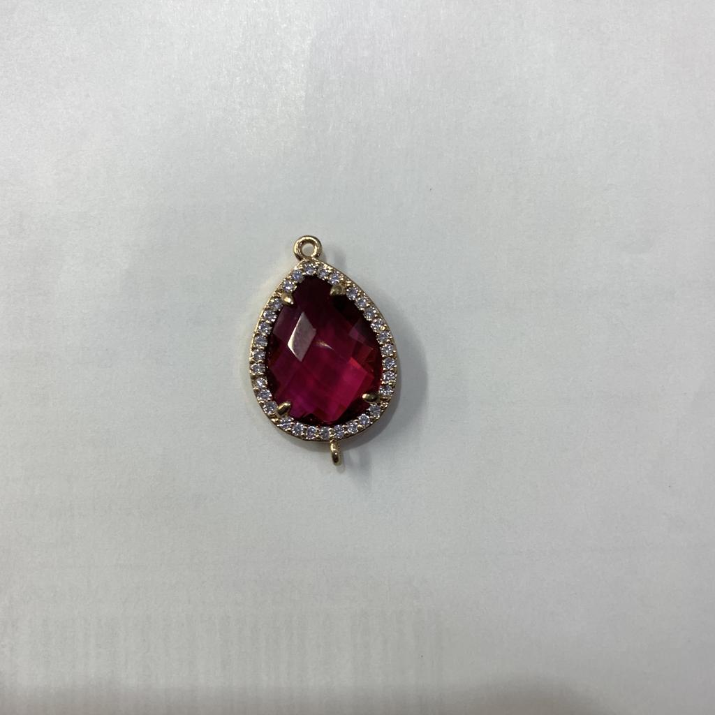 ZHUKOU 16x25mm high quality crystal connector for women DIY necklace earrings bracelet jewelry accessories Making model: VS378