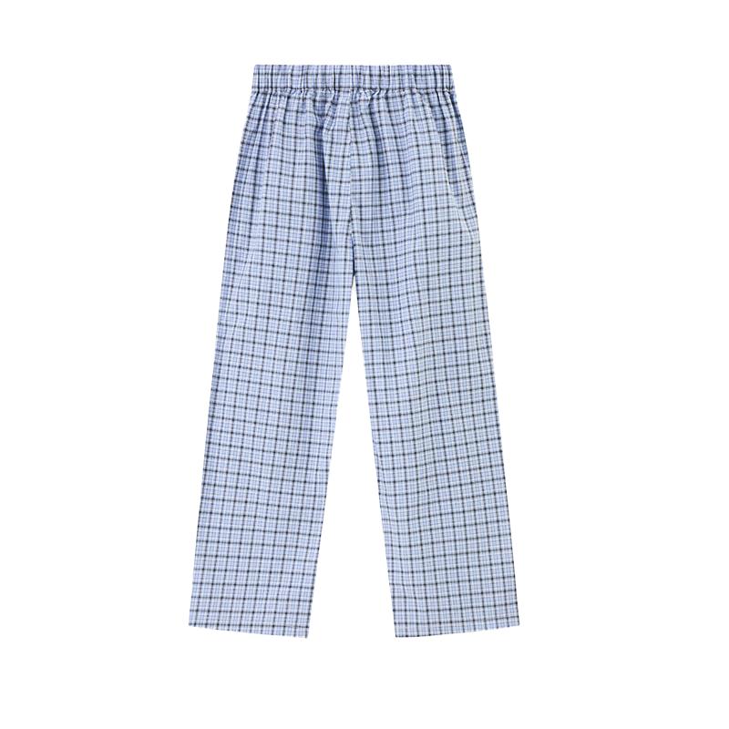 ASK JUNIOR Girls Summer Cotton Plaid Casual Pants 170