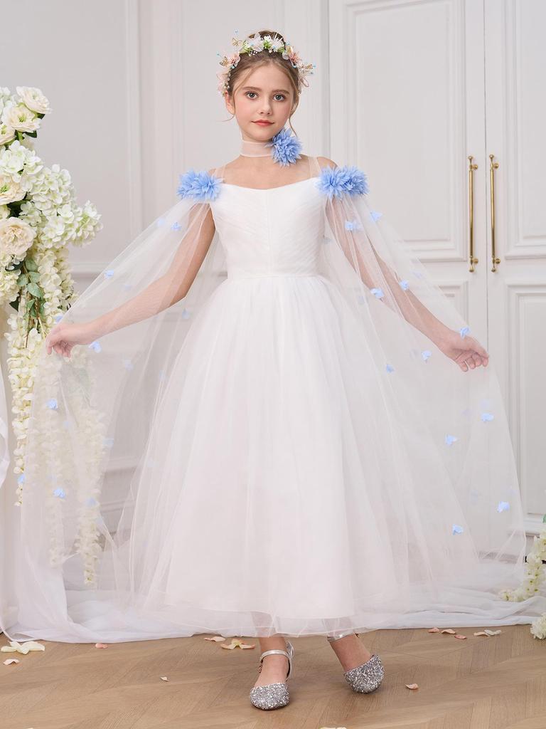 Children's Formal Evening & Flower Girl Dress for Piano, Wedding, or Princess Events