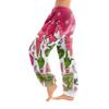 Women's Christmas  Print Trousers With Drawstring Cuffs Casual Pants And Pajamas