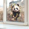Urocza Panda Wspinająca się na Drzewo Szklane Okna i Drzwi Tło Upiększające Dekoracyjne Naklejki Okienne