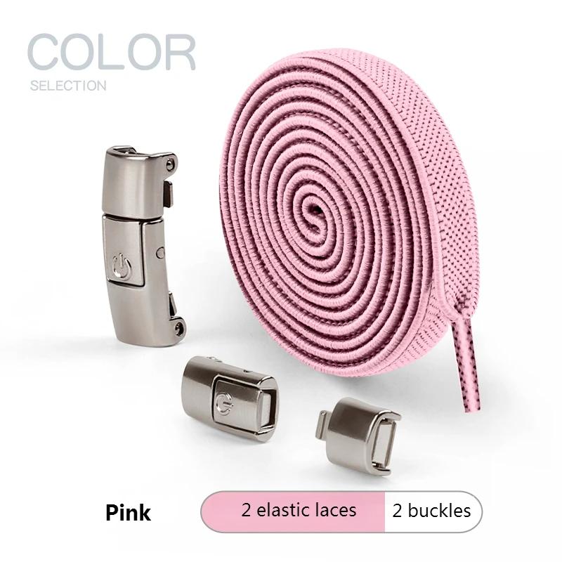 8mm Width No Tie Shoe Laces Press Lock Shoelaces Without Ties Elastic Laces Sneakers Kids Adult Widened Flat Shoelace for Shoes