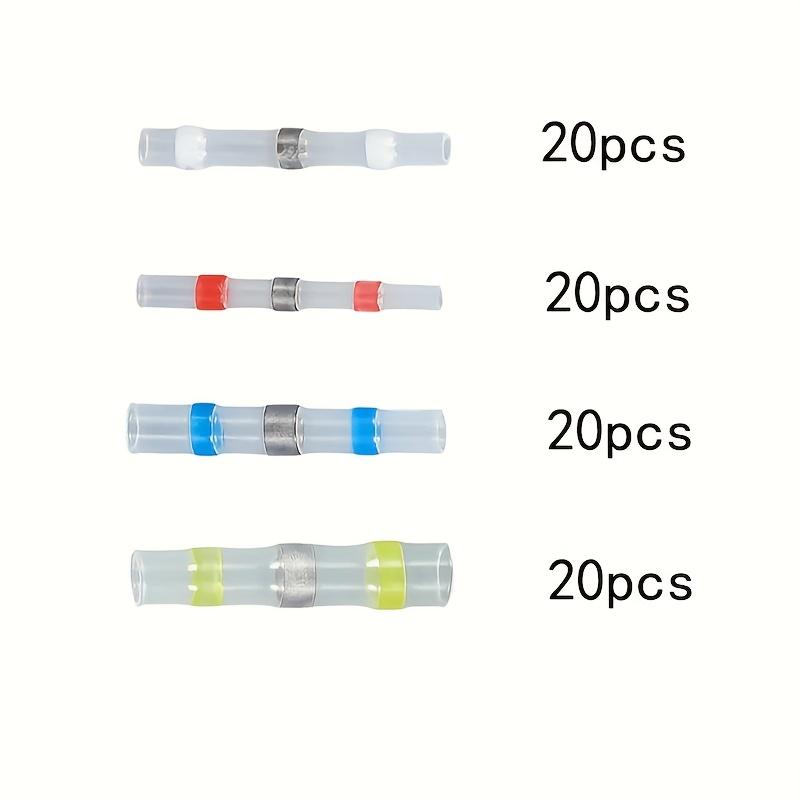 80pcs Solder Ring Heat Shrinkable Terminal, Insulated Wire Connector Terminal Solder Ring Heat Shrinkable Middle Tube Solder