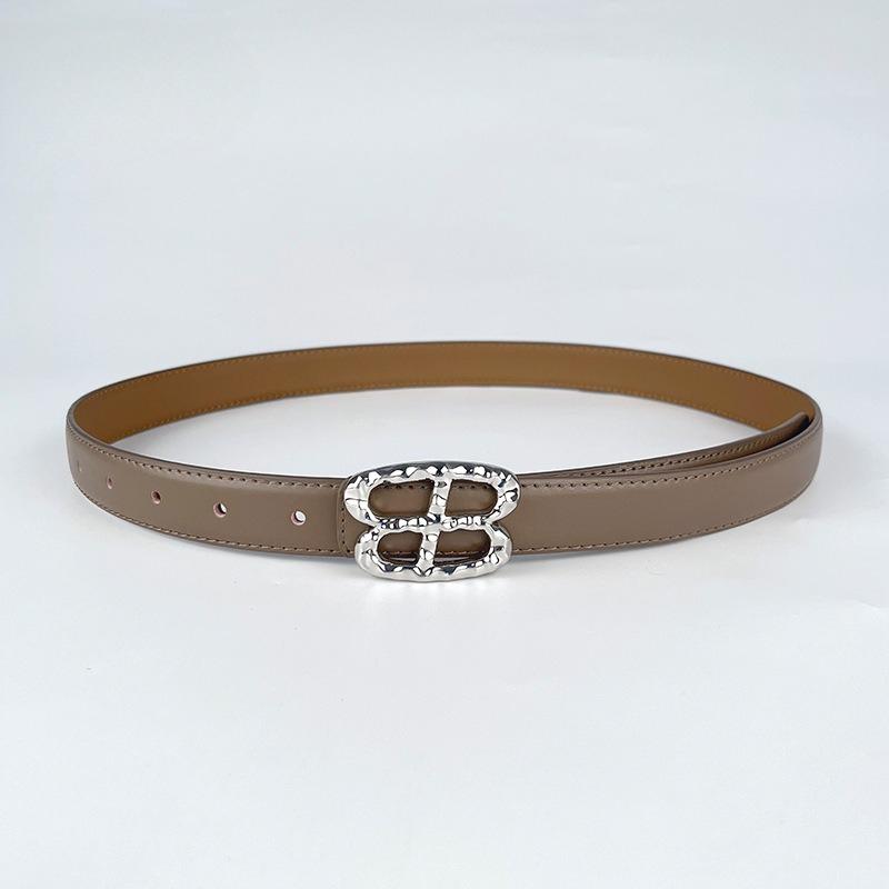 

Genuine Leather Ladies Red Belt, Cowhide Versatile, Simple and Fashionable Jeans, Decorative Belt, Rose Red 105cm