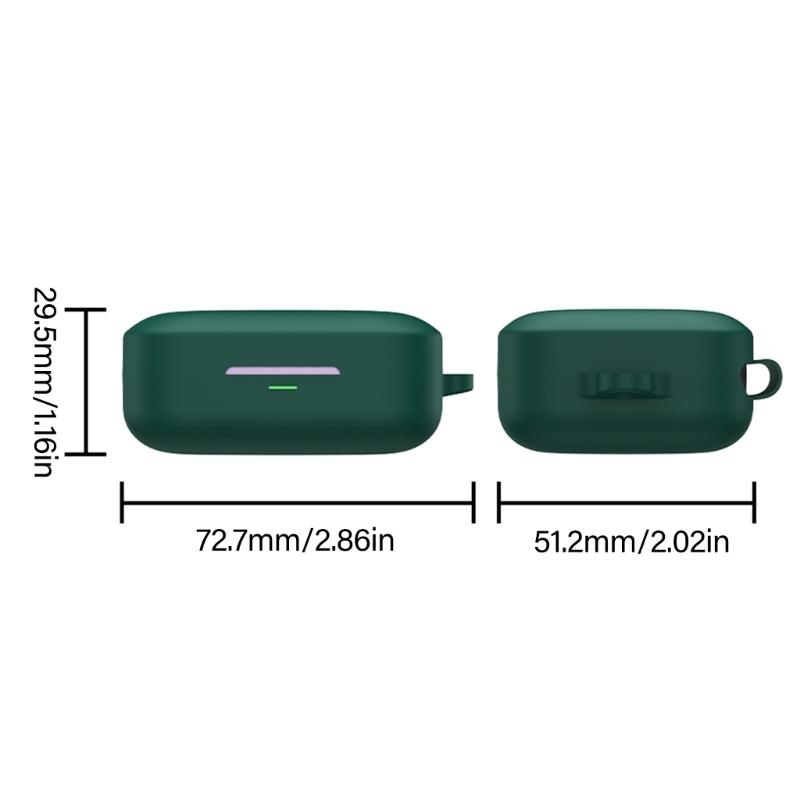 Soft Silicone Protective Cover For Buds Air7 Earbuds With Carabiner AntiScratch Shockproof Design Easy Installation