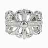 Heavy Industry Cross Iris Vintage Personality Open Ring Fashion Niche Premium Sense Stacked Ring Woman