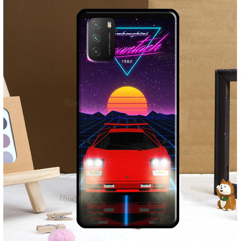 Neon Retrowave 80s vintage art Case For POCO F3 M4 M3 X4 GT X3 Pro Cover For Xiaomi Mi 12 Pro 12X Mi 11 Lite 10T 11T Pro