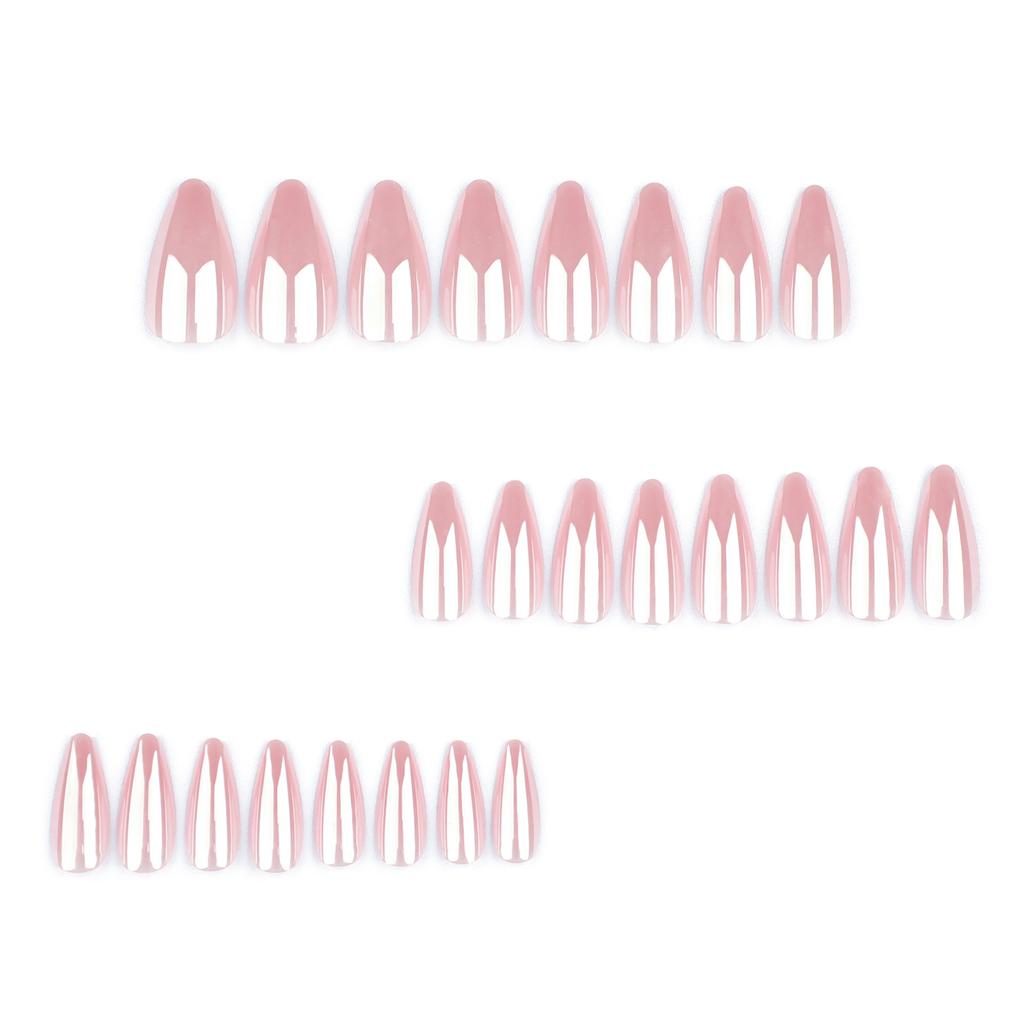 DIY nude solid color wearing nail short almond nail aurora nude nail art Europe and the United States pure desire simple nail piece